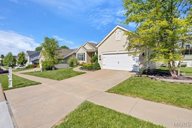 144 Wilmer Valley Dr, Wentzville, MO 63385 - view of front of property with a front yard, driveway, and an attached garage