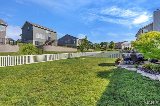 144 Wilmer Valley Dr, Wentzville, MO 63385 - fenced backyard featuring a residential view and a patio