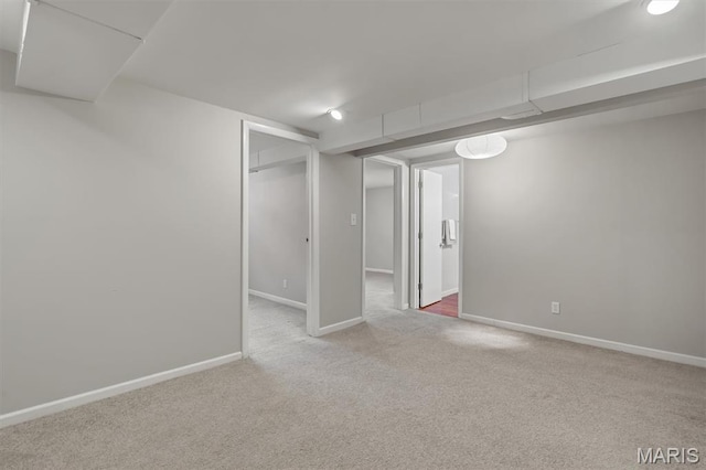 657 Lilac Ave, Webster Groves, MO 63119 - finished basement with carpet floors and baseboards