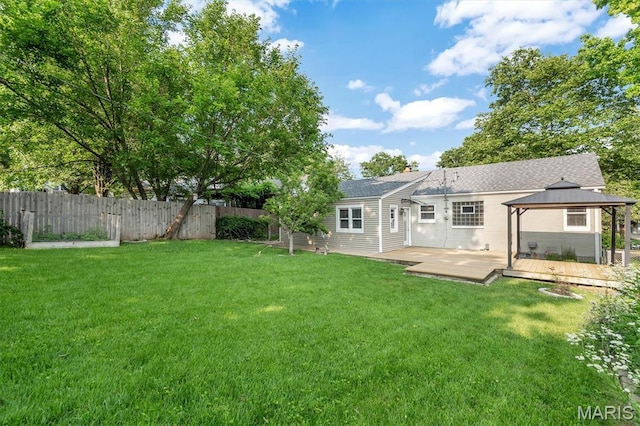 657 Lilac Ave, Webster Groves, MO 63119 - rear view of house featuring a gazebo, a deck, and a chimney