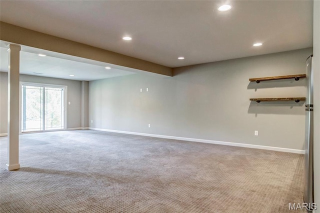 2216 Cournier St, Saint Charles, MO 63301 - spare room featuring carpet and recessed lighting