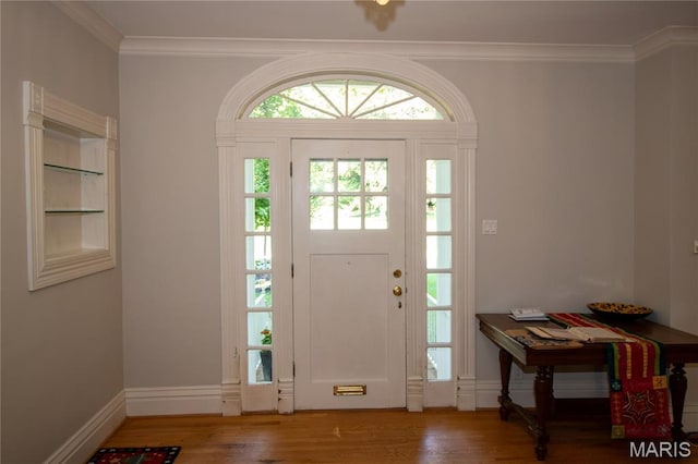 37 Joy Ave, Webster Groves, MO 63119 - entrance foyer featuring wood finished floors and crown molding