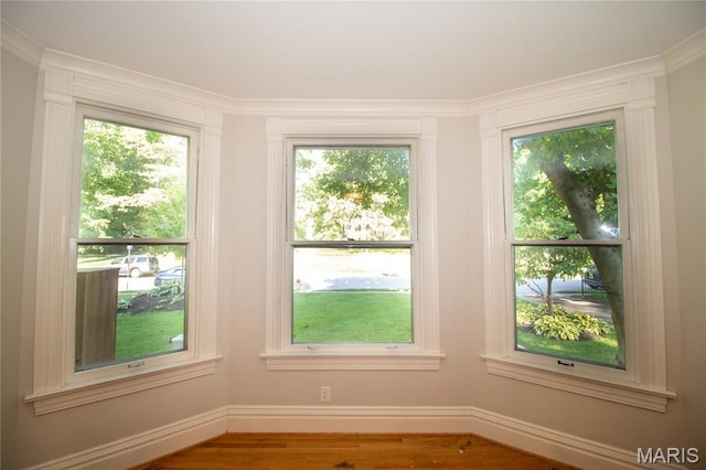 37 Joy Ave, Webster Groves, MO 63119 - empty room featuring wood finished floors and crown molding