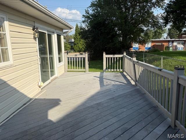 1496 Ville Rosa Ln, Hazelwood, MO 63042 - view of wooden terrace
