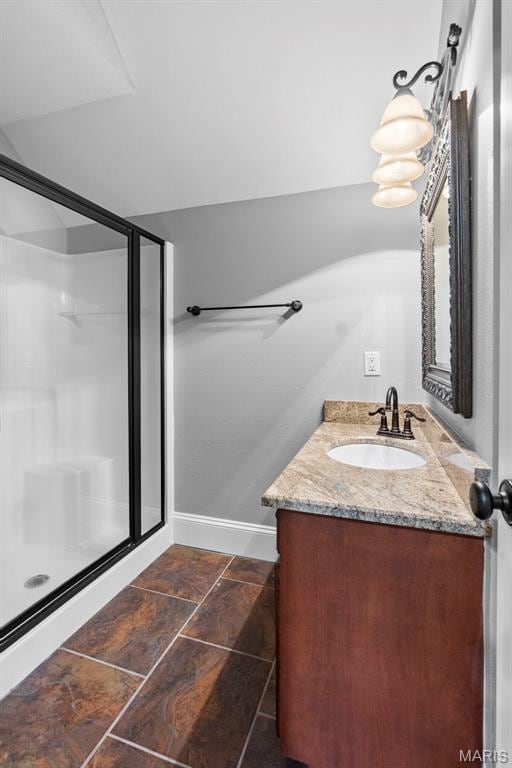 3046 Beaver Creek Cpe, Girardeau, MO 63701 - bathroom with vanity and a shower stall