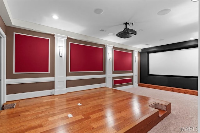 3046 Beaver Creek Cpe, Girardeau, MO 63701 - cinema room featuring wood finished floors and recessed lighting