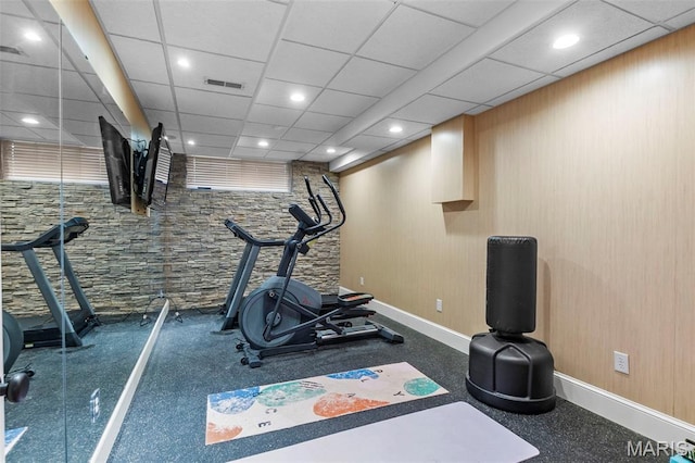 3046 Beaver Creek Cpe, Girardeau, MO 63701 - workout area featuring baseboards and recessed lighting