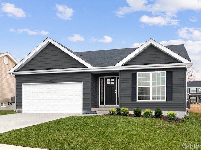 1720 Martingale Ln, Eureka, MO 63025 - single story home with driveway, a front lawn, and an attached garage