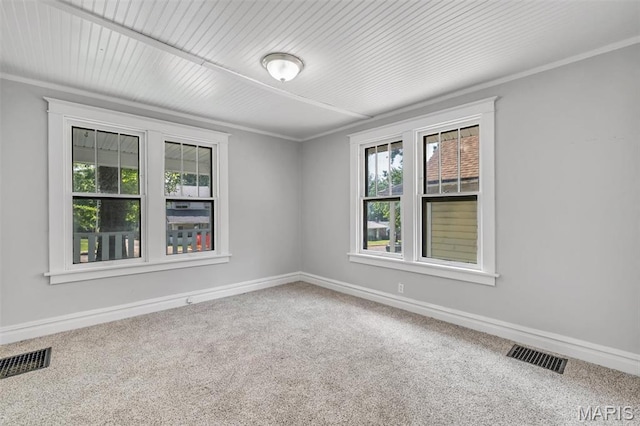 1323 Fairview Ave, University City, MO 63130 - empty room with carpet floors, baseboards, and crown molding