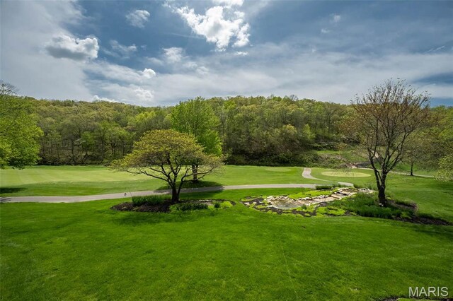 1417 Wheatfield Ln, Saint Albans, MO 63073 - view of home's community with golf course view and a yard