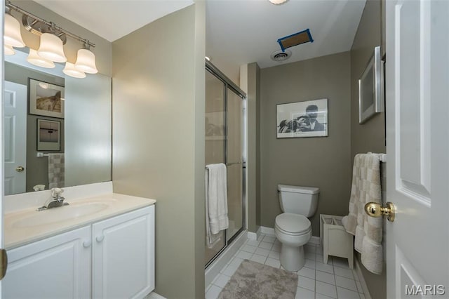 1417 Wheatfield Ln, Saint Albans, MO 63073 - full bathroom with tile patterned flooring, vanity, and a shower stall