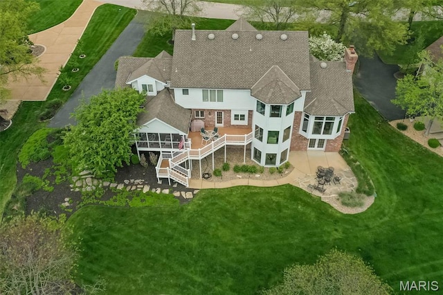 1417 Wheatfield Ln, Saint Albans, MO 63073 - aerial view of property and surrounding area
