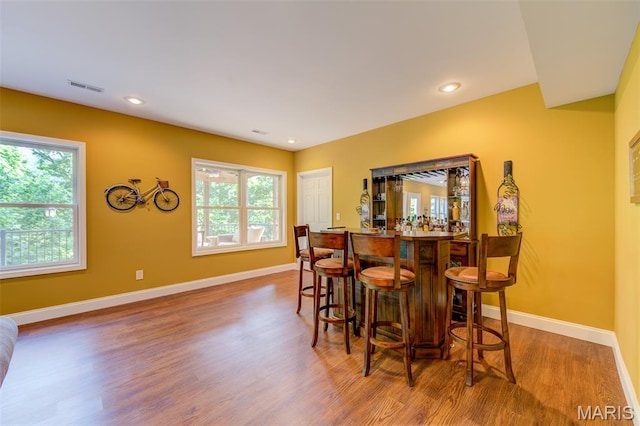 4485 Killdeer Dr, Augusta, MO 63332 - indoor dry bar featuring wood finished floors and recessed lighting
