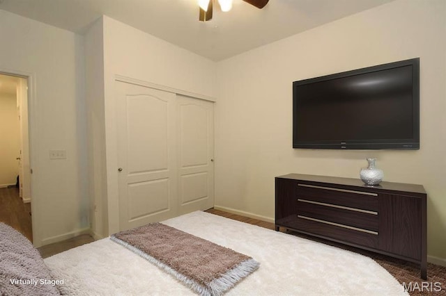 241 Dell View Dr, Arnold, MO 63010 - bedroom with a closet and ceiling fan