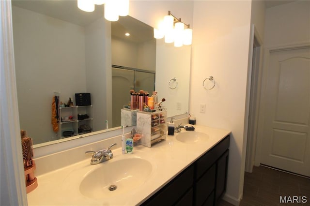 241 Dell View Dr, Arnold, MO 63010 - full bath with double vanity and a shower with door