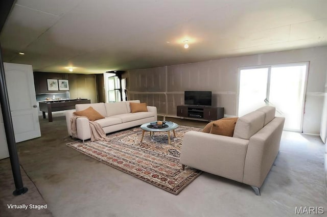 241 Dell View Dr, Arnold, MO 63010 - living area featuring light carpet and billiards