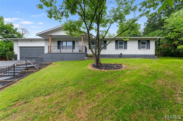 2019 San Pedro Dr, Arnold, MO 63010 - single story home with a front lawn, a garage, and a porch