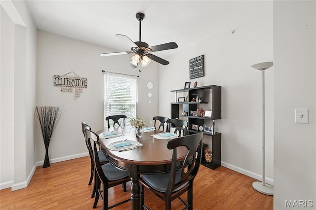 1275 Gardens Circle Drive E, Saint Louis, MO 63125 - dining area featuring ceiling fan and light wood finished floors