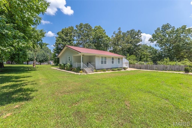 39 Rock Ridge Rd, Wappapello, MO 63966 - rear view of house featuring a metal roof and covered porch
