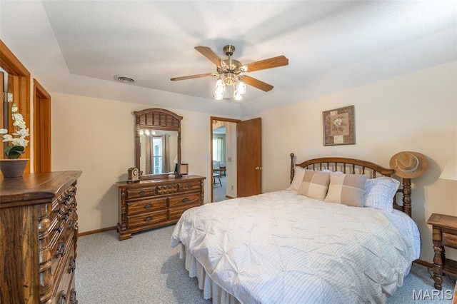 39 Rock Ridge Rd, Wappapello, MO 63966 - bedroom with light colored carpet and a ceiling fan