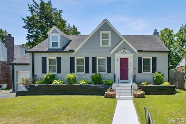 6838 Raymond Ave, Saint Louis, MO 63130 - view of front facade featuring roof with shingles, a garage, and a chimney