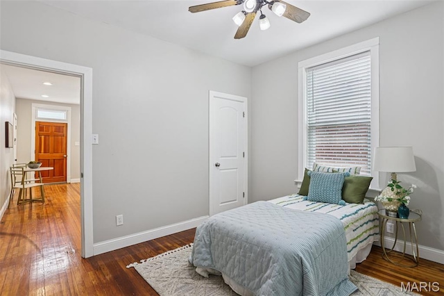 5532 Lansdowne Ave, Saint Louis, MO 63109 - bedroom with wood finished floors and a ceiling fan