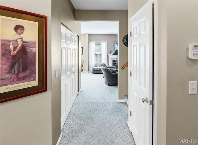 643 Titan Dr, Ofallon, IL 62269 - hall featuring carpet flooring and baseboards