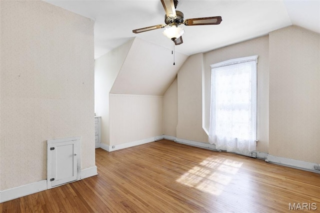 503 E State St, Union, MO 63084 - additional living space with lofted ceiling, wood finished floors, and ceiling fan