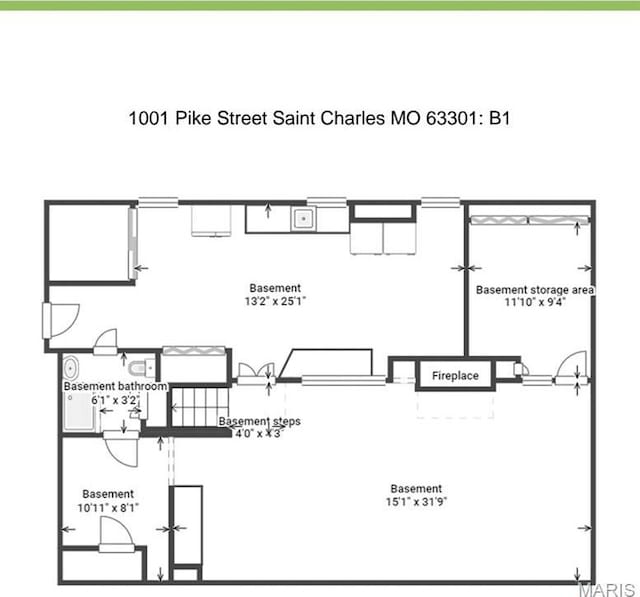 1001 Pike St, Saint Charles, MO 63301 - view of floor plan / room layout