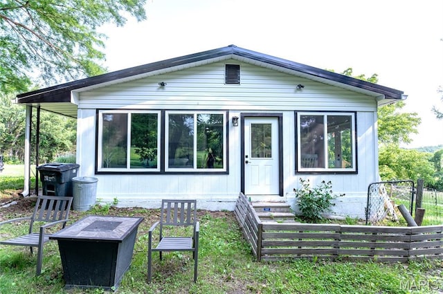 12310 State Route Hh, Rolla, MO 65401 - rear view of property with a fire pit