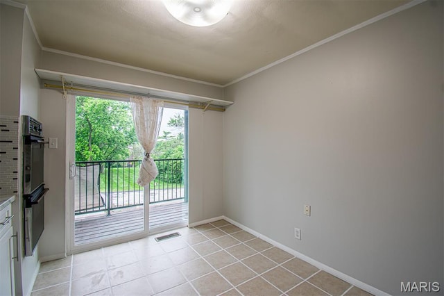 10344 Forest Brook Ln Unit C, Saint Louis, MO 63146 - spare room featuring ornamental molding and light tile patterned floors