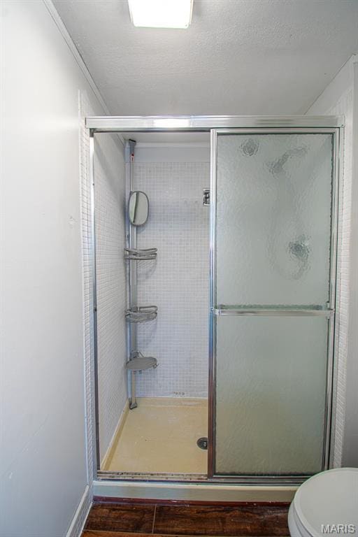 10344 Forest Brook Ln Unit C, Saint Louis, MO 63146 - full bath with a stall shower and wood finished floors
