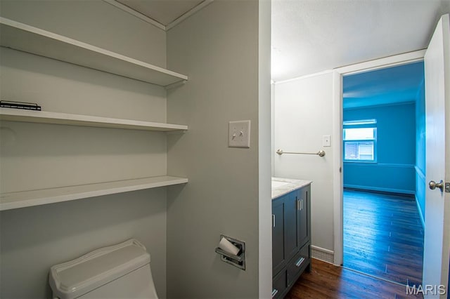 10344 Forest Brook Ln Unit C, Saint Louis, MO 63146 - bathroom with wood finished floors and vanity
