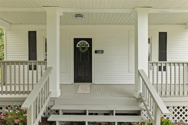1801 Main St, Alton, IL 62002 - doorway to property featuring a porch