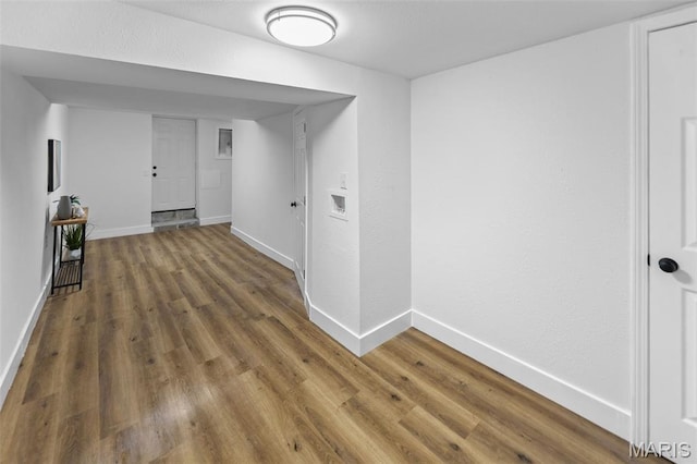 1801 Main St, Alton, IL 62002 - finished below grade area with wood finished floors and baseboards