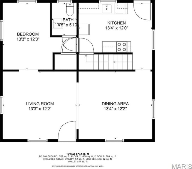 1801 Main St, Alton, IL 62002 - view of home floor plan