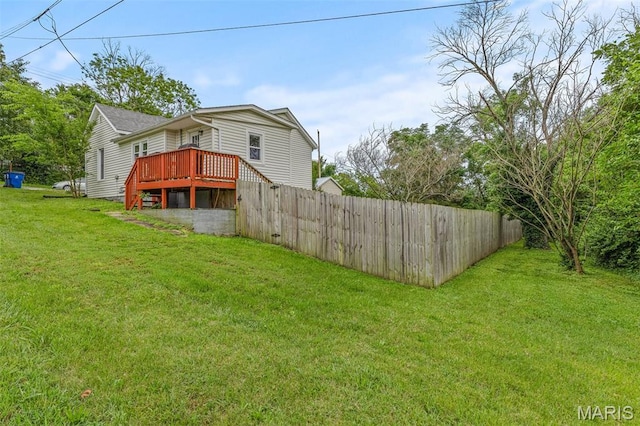 302 Bogy St, De Soto, MO 63020 - view of yard with a deck