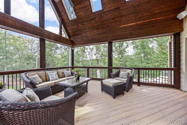 701 Crown Pointe Farms, Defiance, MO 63341 - wooden deck featuring outdoor lounge area