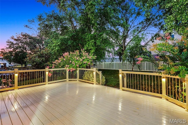 3038 Woodbridge Creek Dr, Saint Louis, MO 63129 - view of deck at dusk