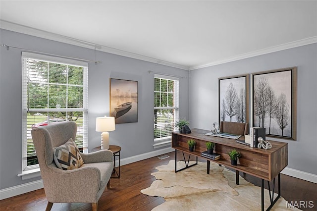 3038 Woodbridge Creek Dr, Saint Louis, MO 63129 - office featuring ornamental molding and wood finished floors