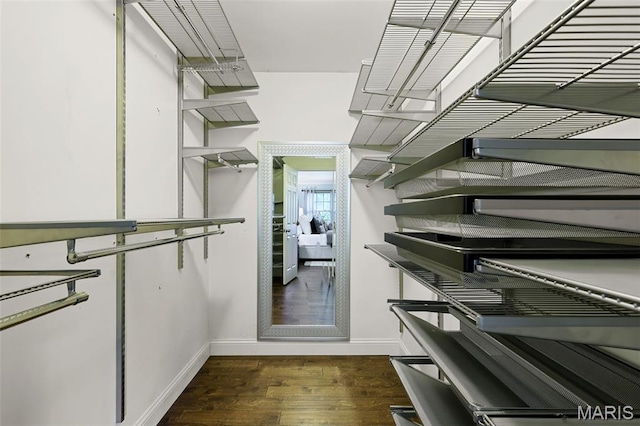 3038 Woodbridge Creek Dr, Saint Louis, MO 63129 - spacious closet featuring dark wood-style floors