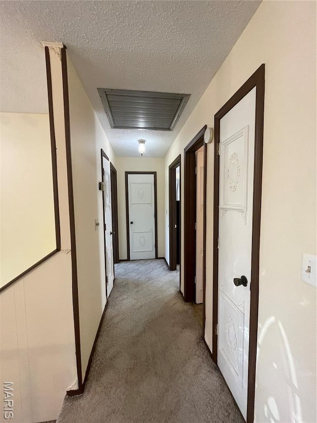 128 Myers St, Licking, MO 65542 - corridor featuring light colored carpet and a textured ceiling