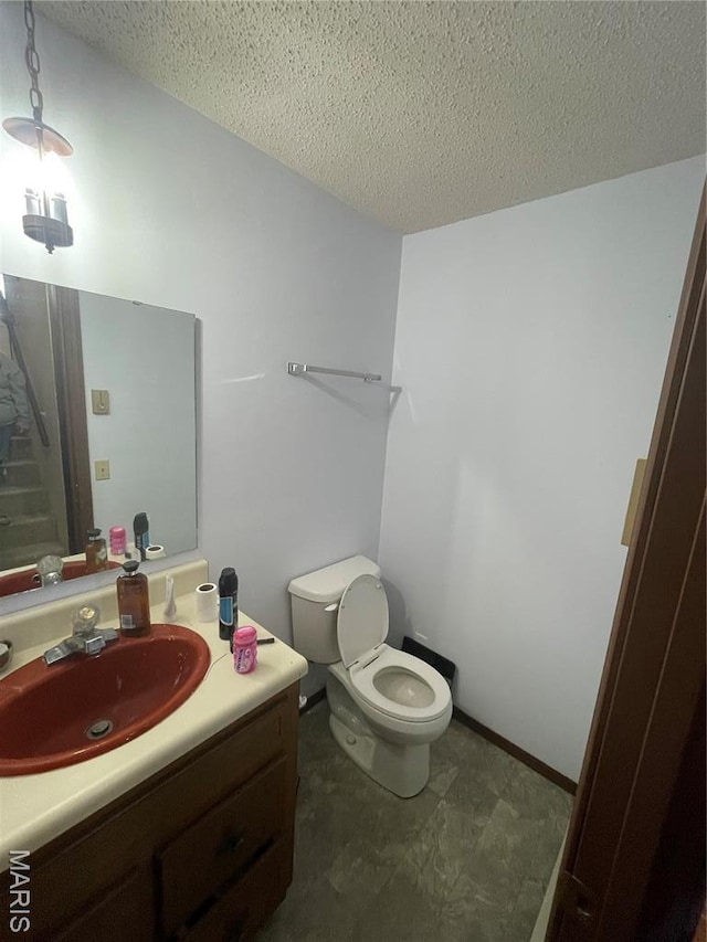 128 Myers St, Licking, MO 65542 - bathroom with vanity, a textured ceiling, and tile patterned floors