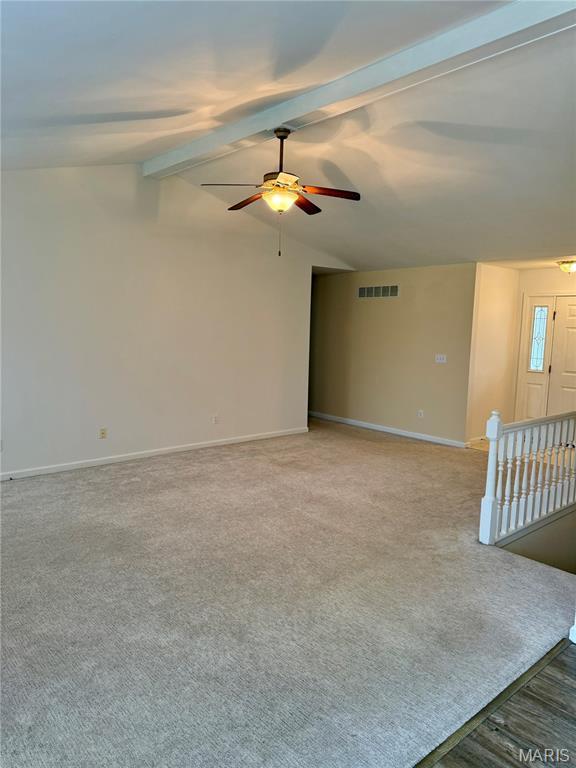 51 Tower St, Moscow Mills, MO 63362 - spare room featuring a ceiling fan and light carpet