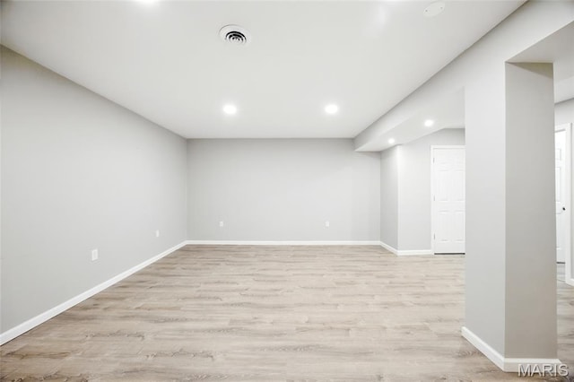 1161 Foxwood Estates Dr, Arnold, MO 63010 - finished below grade area with recessed lighting and light wood finished floors