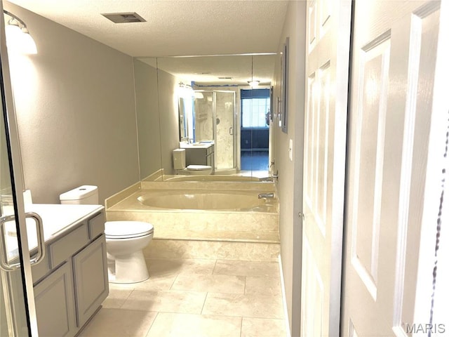 1420 Heritage Lndg Unit 107, Saint Charles, MO 63303 - full bath with a garden tub, vanity, and a textured ceiling