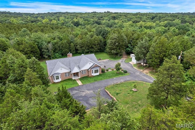 2518 Nike Base Rd, Catawissa, MO 63015 - aerial view of property and surrounding area featuring a heavily wooded area