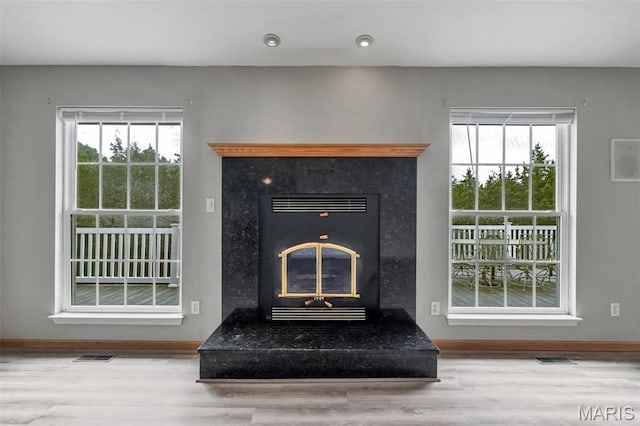 2518 Nike Base Rd, Catawissa, MO 63015 - detailed view of a high end fireplace and wood finished floors