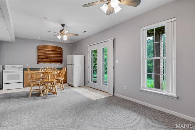 2518 Nike Base Rd, Catawissa, MO 63015 - dining area with a ceiling fan and plenty of natural light