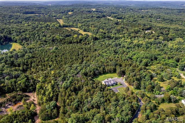 2518 Nike Base Rd, Catawissa, MO 63015 - aerial view of property and surrounding area featuring a heavily wooded area